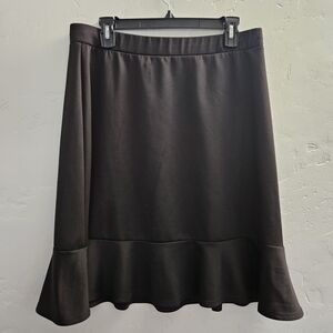My Collection- Elegant Black Flared Skirt
